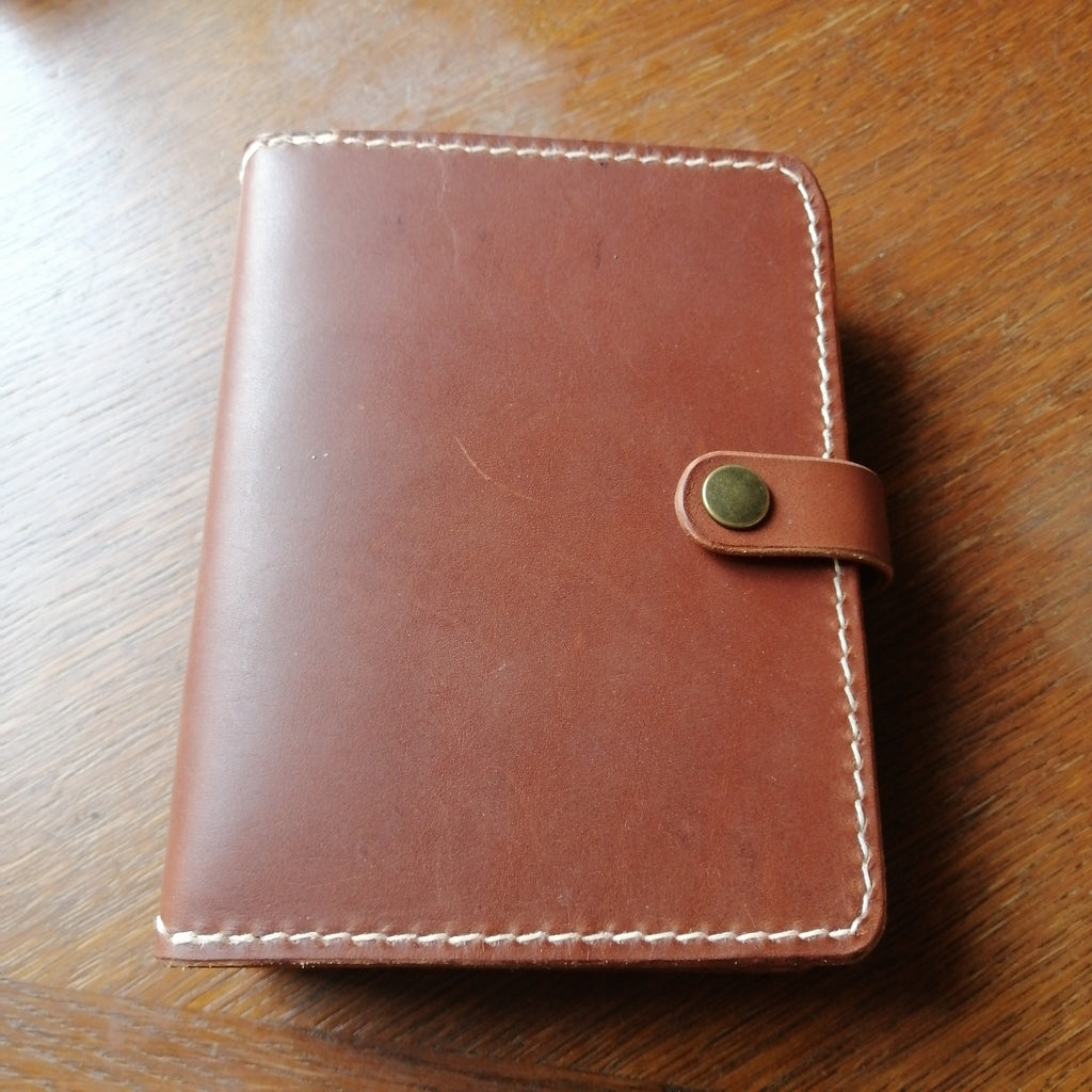 A6 notebook with snap closure