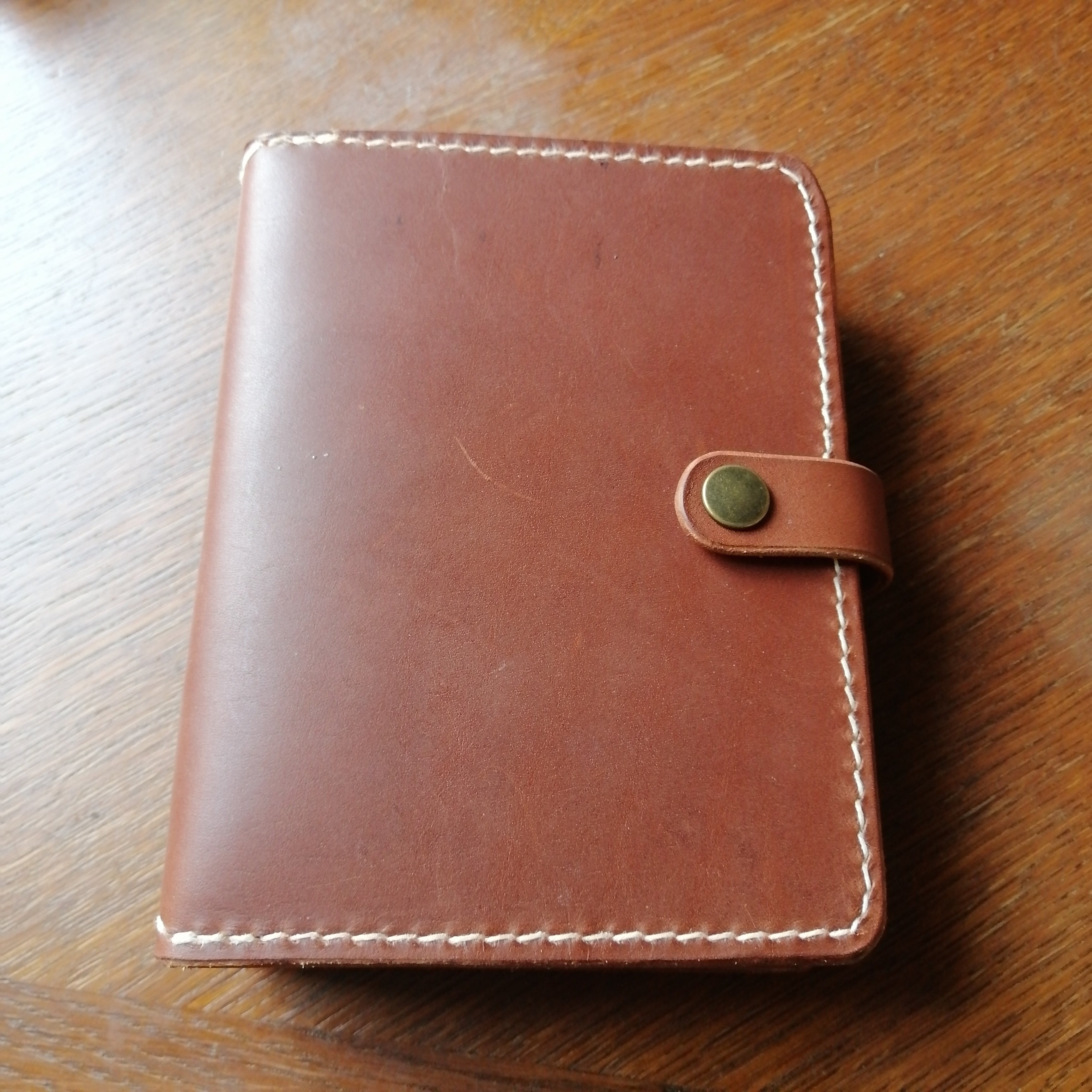 A6 notebook with snap closure