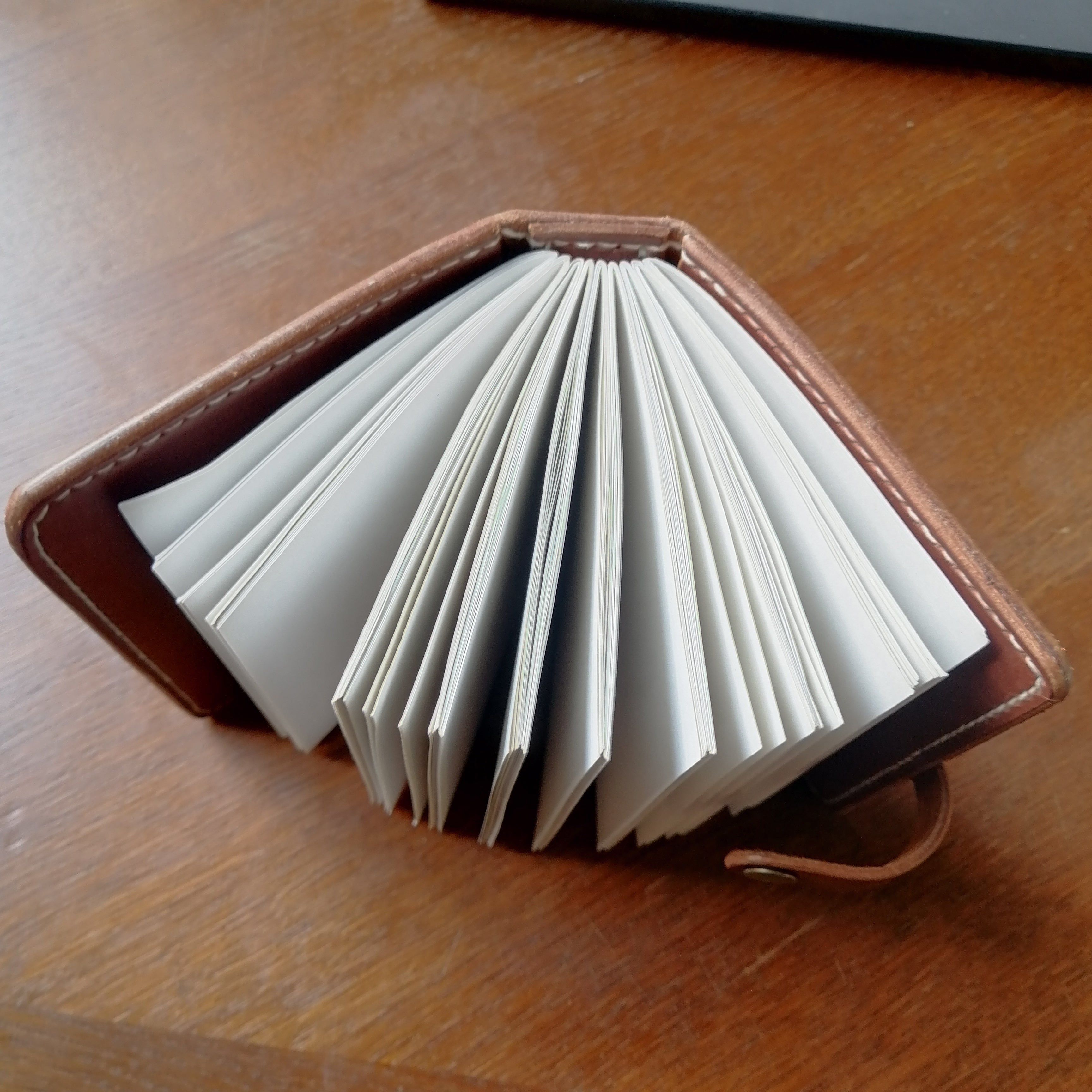 A6 notebook with snap closure
