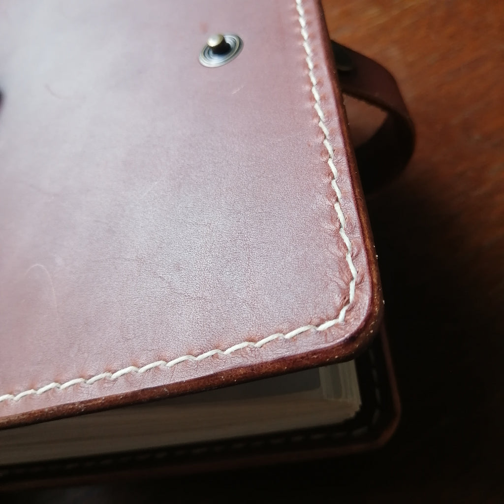 A6 notebook with snap closure