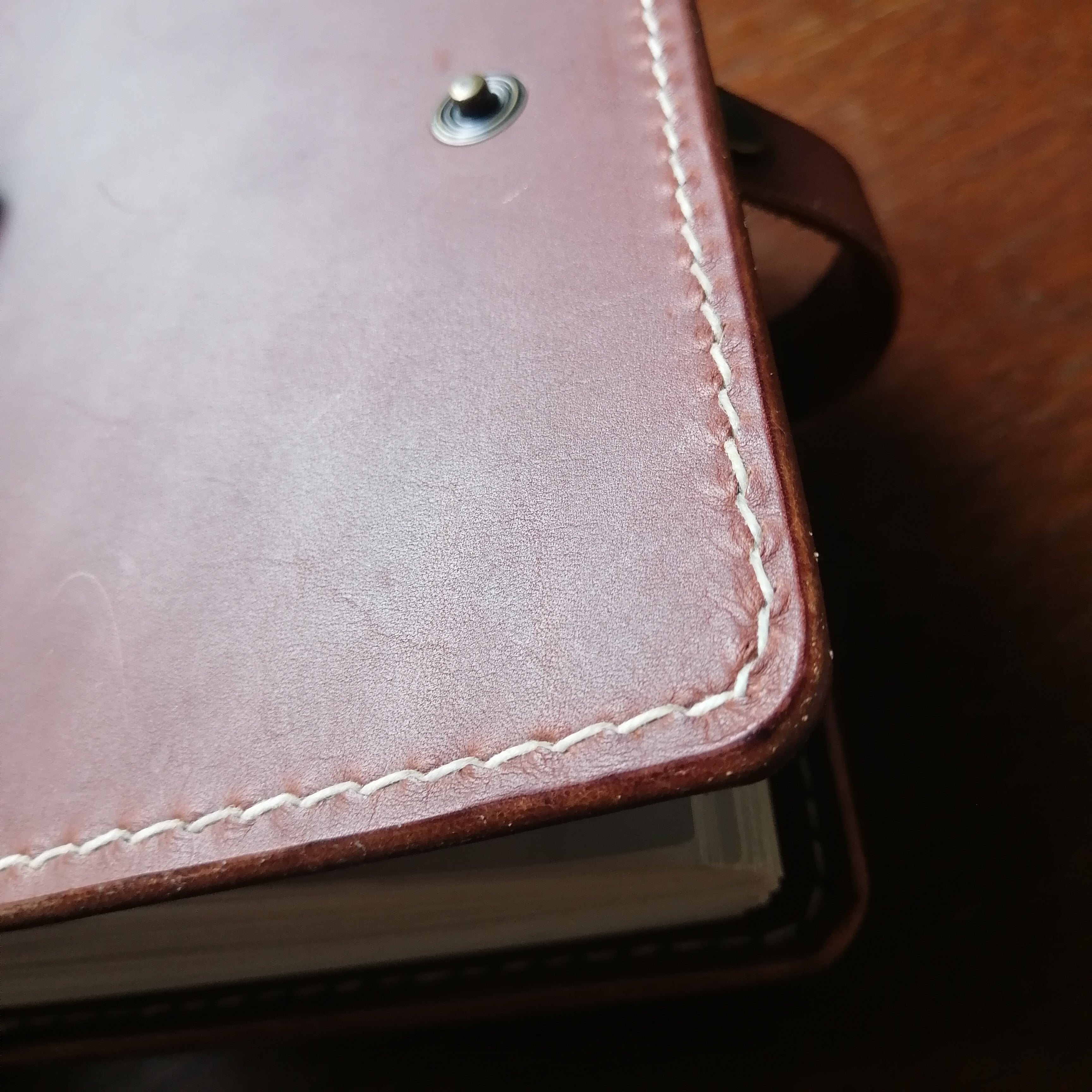 A6 notebook with snap closure